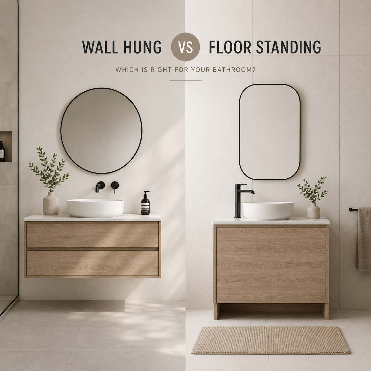 Wall Hung vs Floor Standing Bathroom Vanities: Which Is Better for Australian Homes?
